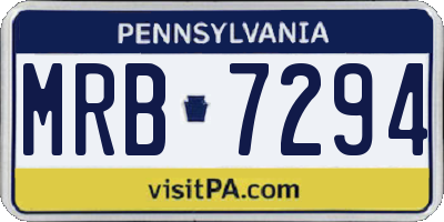 PA license plate MRB7294