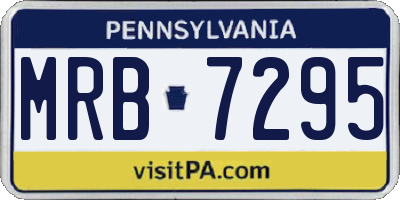 PA license plate MRB7295