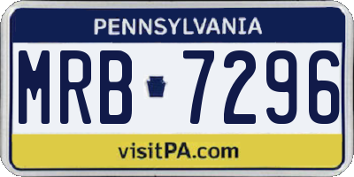 PA license plate MRB7296