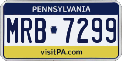 PA license plate MRB7299