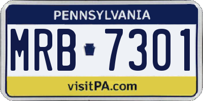 PA license plate MRB7301