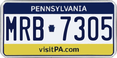 PA license plate MRB7305