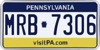 PA license plate MRB7306
