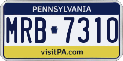 PA license plate MRB7310