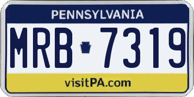 PA license plate MRB7319