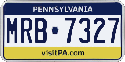 PA license plate MRB7327