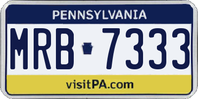 PA license plate MRB7333