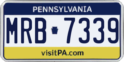 PA license plate MRB7339
