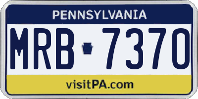 PA license plate MRB7370