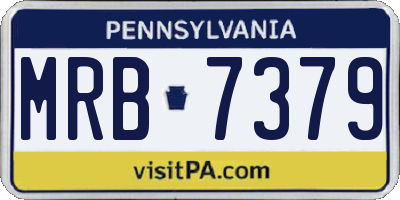 PA license plate MRB7379