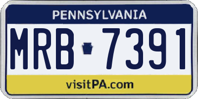 PA license plate MRB7391