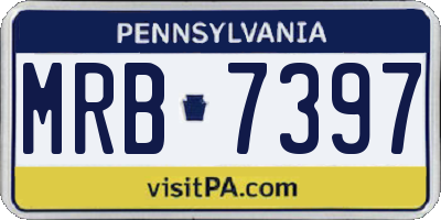 PA license plate MRB7397