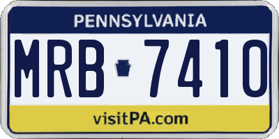 PA license plate MRB7410