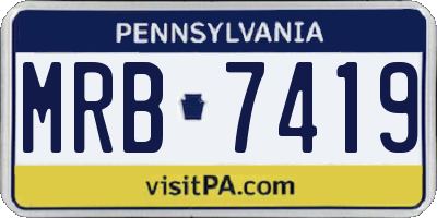 PA license plate MRB7419