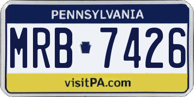 PA license plate MRB7426