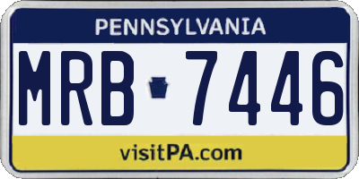 PA license plate MRB7446
