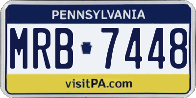 PA license plate MRB7448