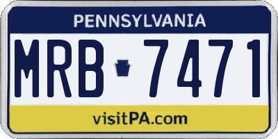 PA license plate MRB7471