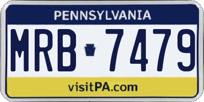 PA license plate MRB7479