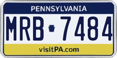 PA license plate MRB7484