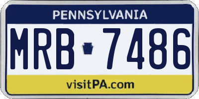 PA license plate MRB7486