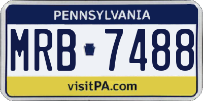 PA license plate MRB7488