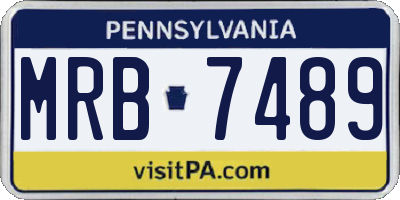 PA license plate MRB7489
