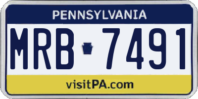 PA license plate MRB7491
