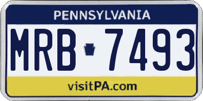 PA license plate MRB7493