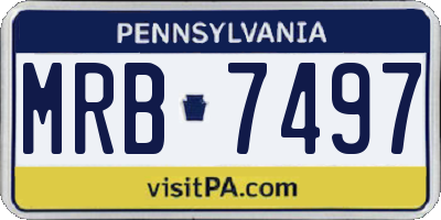 PA license plate MRB7497
