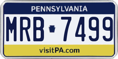 PA license plate MRB7499