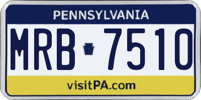 PA license plate MRB7510