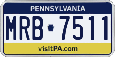 PA license plate MRB7511
