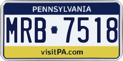 PA license plate MRB7518