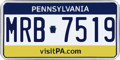 PA license plate MRB7519
