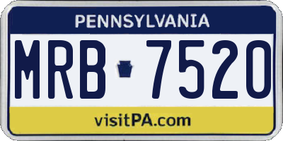 PA license plate MRB7520