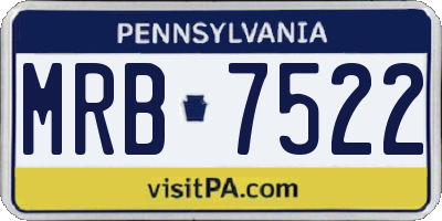 PA license plate MRB7522