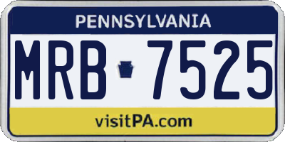 PA license plate MRB7525