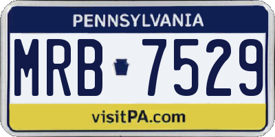 PA license plate MRB7529
