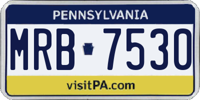 PA license plate MRB7530