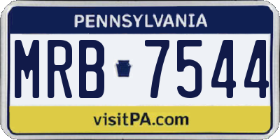 PA license plate MRB7544