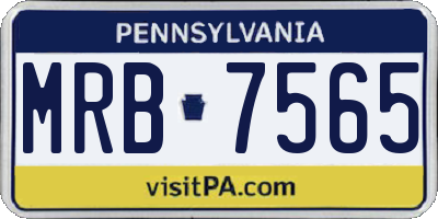 PA license plate MRB7565