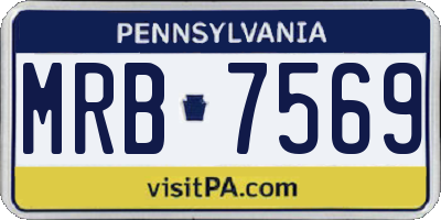 PA license plate MRB7569