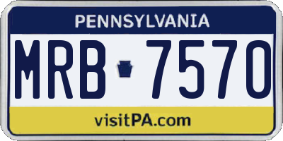 PA license plate MRB7570