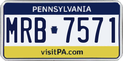 PA license plate MRB7571