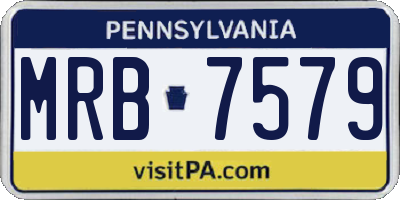 PA license plate MRB7579