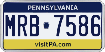 PA license plate MRB7586