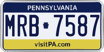 PA license plate MRB7587