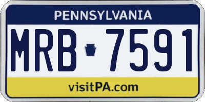PA license plate MRB7591