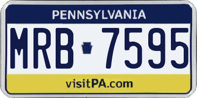 PA license plate MRB7595